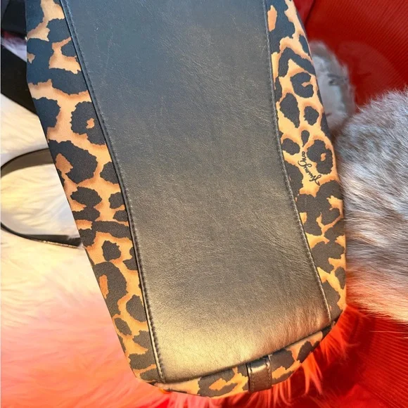 Jimmy Choo Black and Brown Leopard Shoulder Bag - Picture 7 of 14